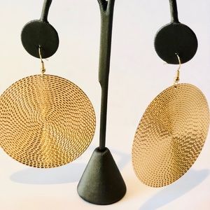 Large round circle dangle earrings